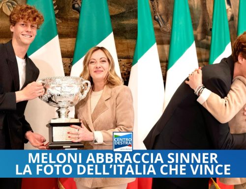 MELONI ABBRACCIA SINNER: LA FOTO DELL’ITALIA CHE VINCE